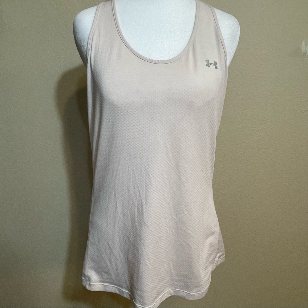Under Armour Women's Light Tan Racerback Tank Top medium